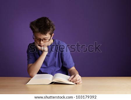 School Boy Reading