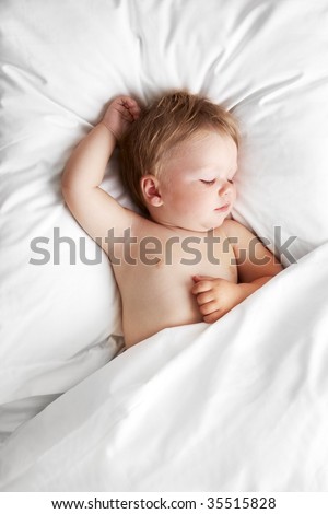 Baby sleeping in bed Baby sleeping in bed