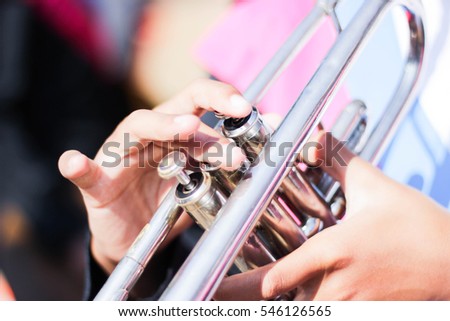 Musicians Concert Band with Trombone.