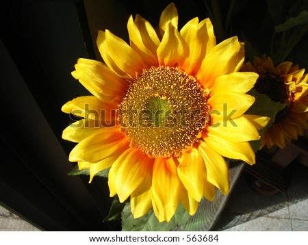 One silk-flower Sunflower
