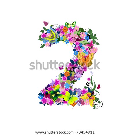 Number 2 Stock Vector Illustration 73454911 : Shutterstock