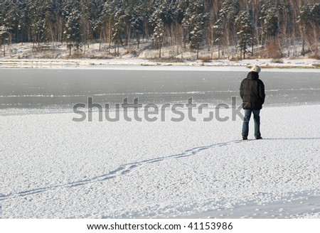 man walking on thin ice