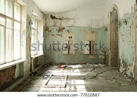 abandoned shabby interior