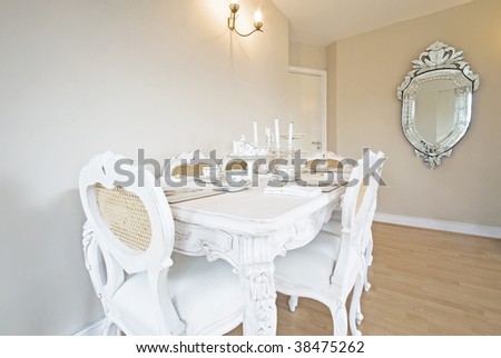 detail of a classy ancient dining area