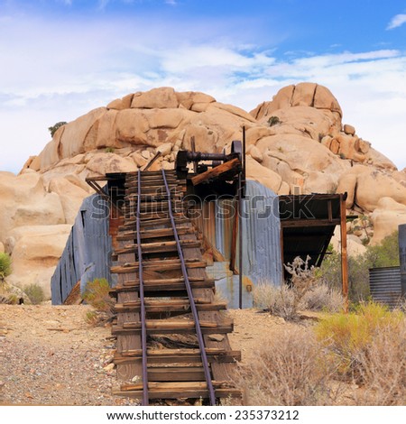 The Wall Street Stamp Mill in Joshua Tree National Park crushed gold ore when it was active early in the 20th Century.