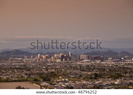 Phoenix, Arizona Skyline and Valley