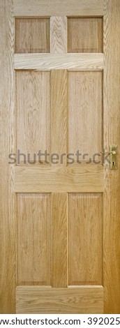 manufactured wooden interior door with gold plated retro door handle