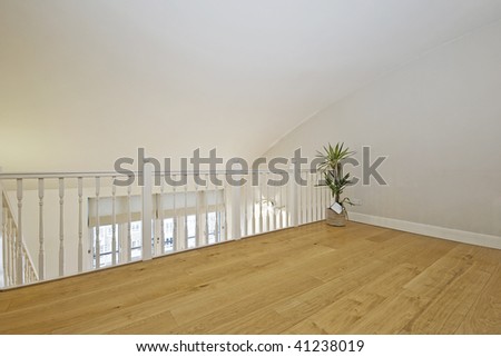 Living Room on Split Level Living Room Set In The Loft Stock Photo 41238019