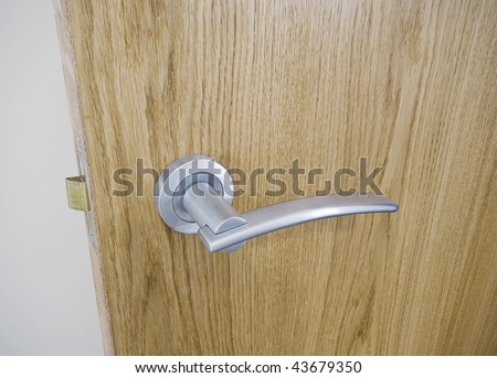 modern stainless steel door handle with scratch surface finish