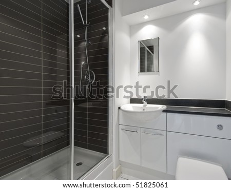 modern tile shower