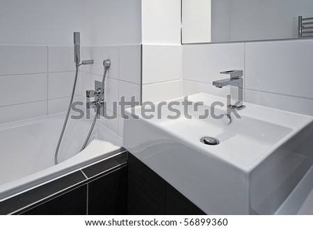 contemporary designer bathroom appliances in minimalist style