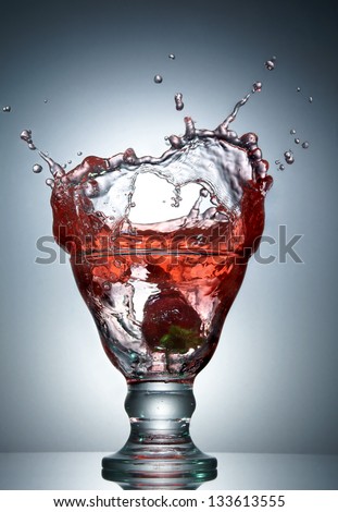 Strawberry  juice splash