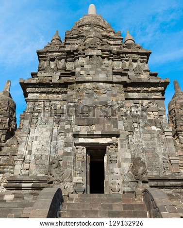 Main temple in Candi Sewu complex (means 1000 temples). It has 253 building structures (8th Century) and it is the second largest Buddhist temple in Java, Indonesia.
