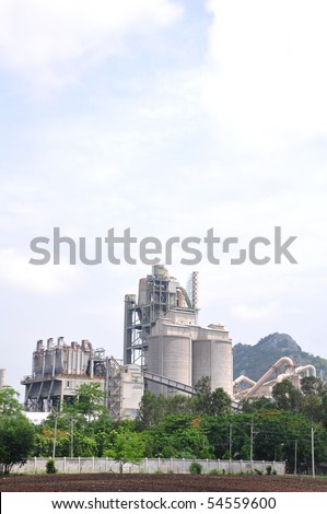 Concrete factory or cement heavy industry manufacturing