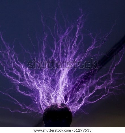 tesla lightning from metal ball