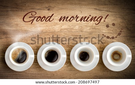 cup of coffee and good morning