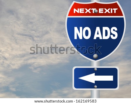 No ads road sign