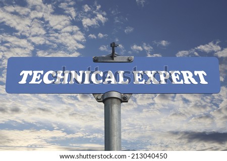 Technical expert road sign