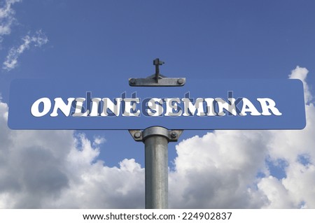 Online seminar road sign