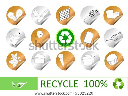 Recycling eco icons for your web page