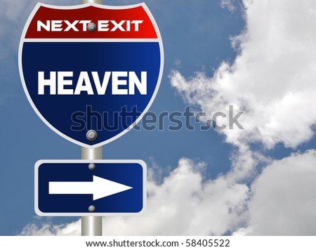 Heaven road sign