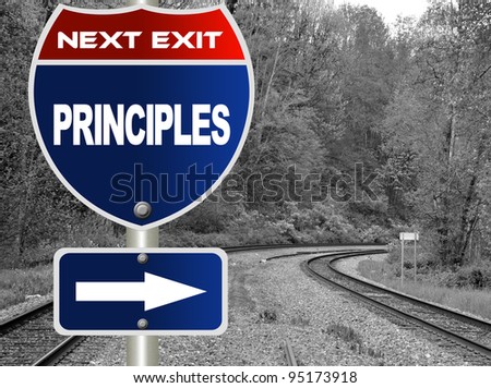 Principles road sign