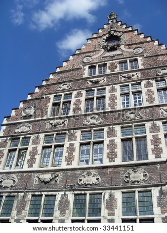 decorated building with sky view