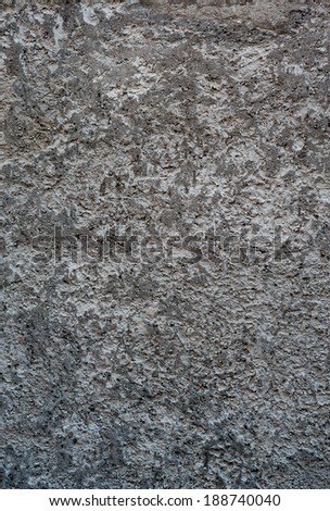 close up decorative of black sand spray texture on wall background