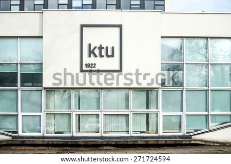 KAUNAS, LITHUANIA - APRIL 10, 2015: Kaunas University of Technology (KTU) is a public research university located in Kaunas, Lithuania.