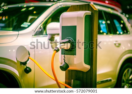 Power supply for electric car charging. Electric car charging station.