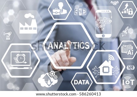Analytics big data industry 4.0 medicine business house IT integration concept. Analysis information technology
