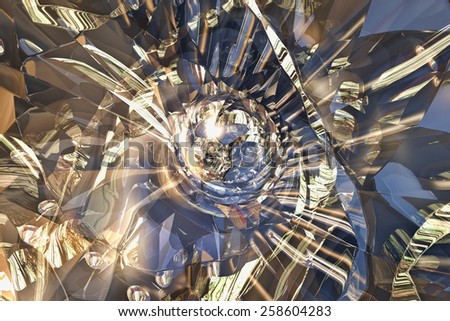 Broken glass, graphic design, rendering, fractal, effect, organized chaos, abstract, computer-generated graphics, science fiction, surreal, pattern, patterns, fantasia, art, reflection