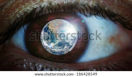 eye watch sunrise from space concept- elements of this image are furnished by NASA