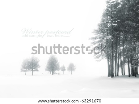 winter landscape for postcard or background