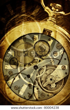 abstract background with clock mechanism