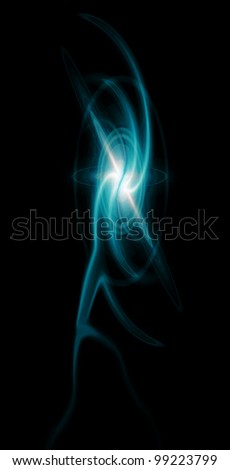 fractal blue alien form illustration