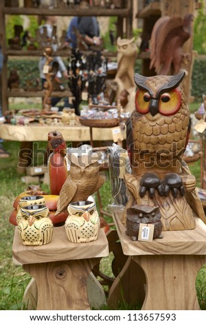 GRAZZANO VISCONTI - SEPTEMBER 23:the Festival of the Owls,event dedicated to the world of owls,September 23, 2012  in Grazzano Visconti,Italy