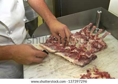 cleaning and preparation of the meat