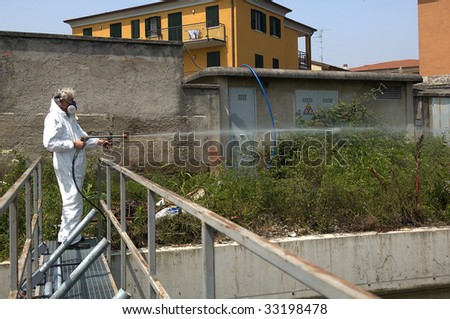 a technician from the company health disinfecting by,insect,rats,virus,etc.