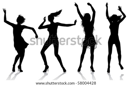 girl silhouette dancing