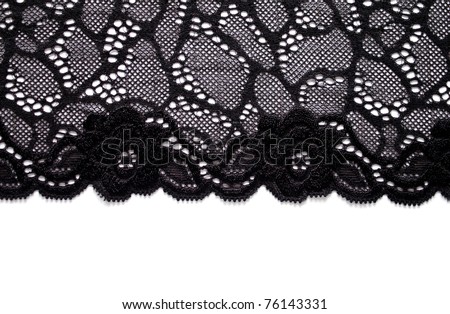 Black lace border with copy space