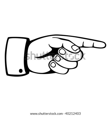 Pointing Hand Stock Vector Illustration 40212403 : Shutterstock