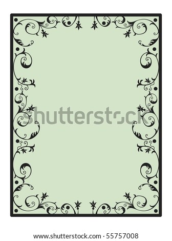 Square floral frame vintage style. Vector version also available in my portfolio.