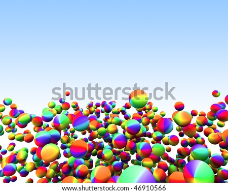 Colorful bouncy balls
