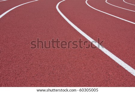 Lane lines leading off into the distance on cross country track