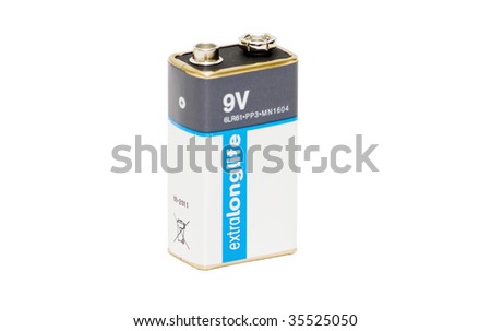 stock photo : 9V battery