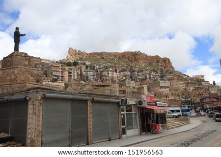 MARDIN,TURKEY-MARCH 19 :The capital of Mardin Province it is known for its Arab-style architecture and for its strategic location on mountain overlooking the plains of Syria on March 19,2013 in Turkey