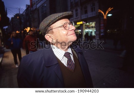 ISTANBUL,TURKEY- AUGUST 30: French writer, journalist Henri Alleg also came to Istanbul for a conference  in Istanbul Book Fair on August 30, 1997 in Istanbul,Turkey.