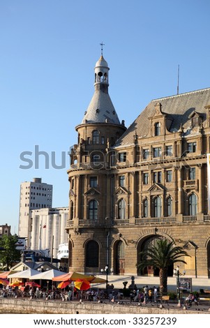 Central station building. End point of Baghdad-Istanbul railway. Haydarpasa -Turkey