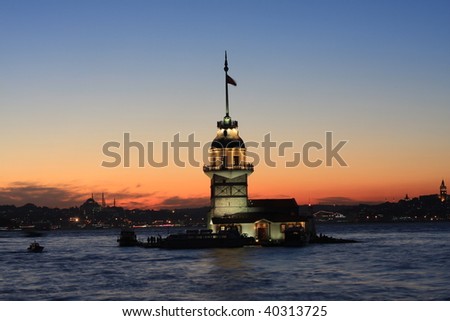 Leander\'s Tower in istanbul,turkey.